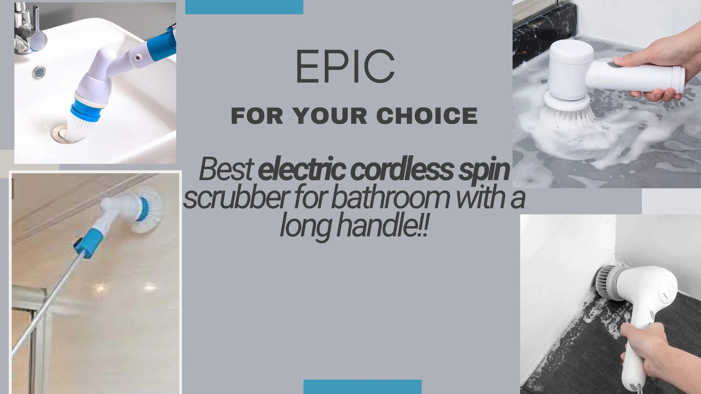 Best electric cordless spin scrubber for bathroom with a long handle