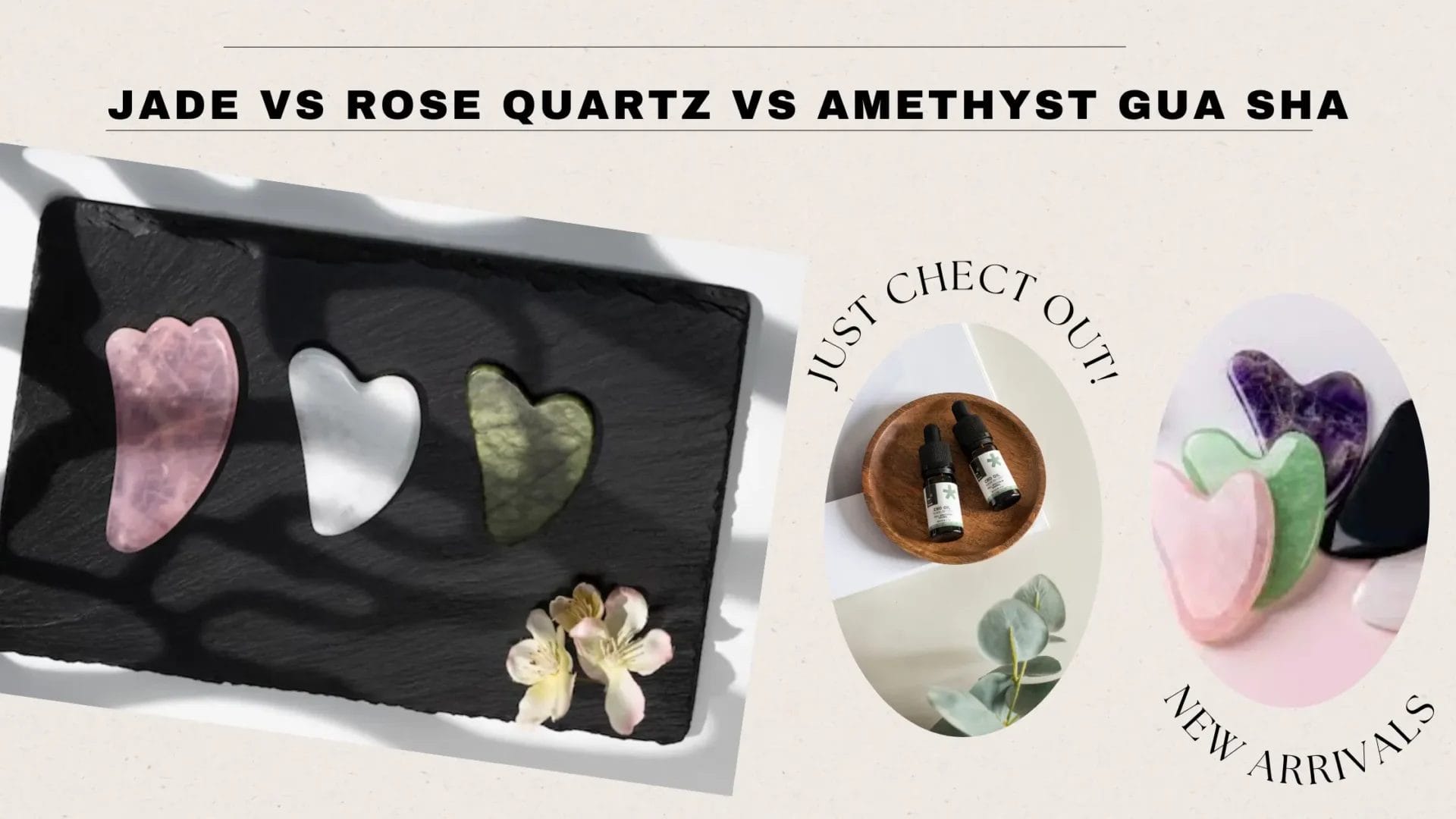 jade vs rose quartz vs amethyst gua sha
