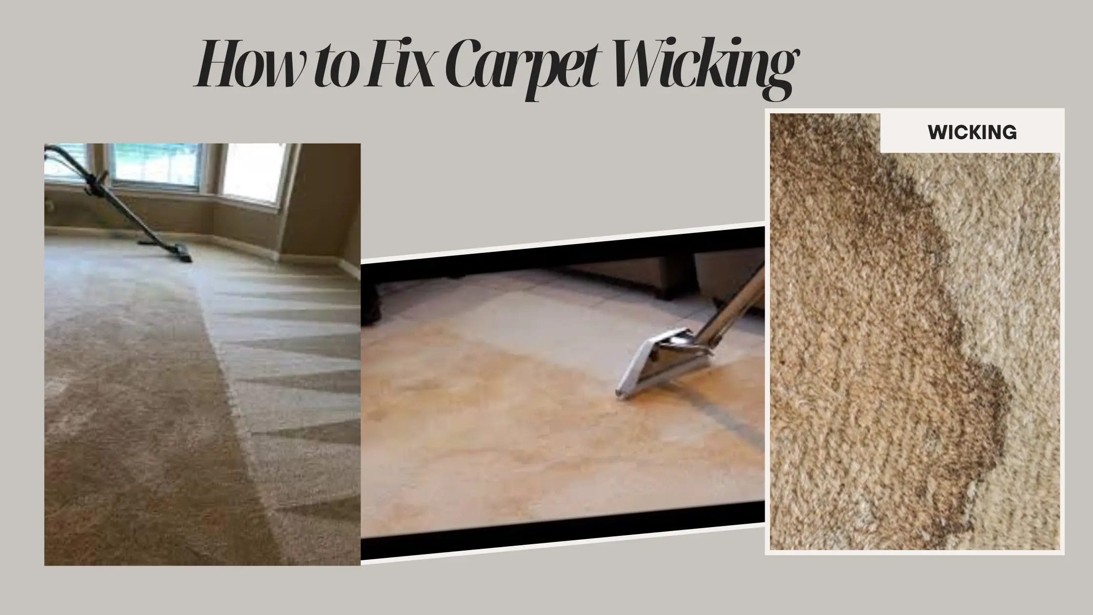 how to fix carpet wicking