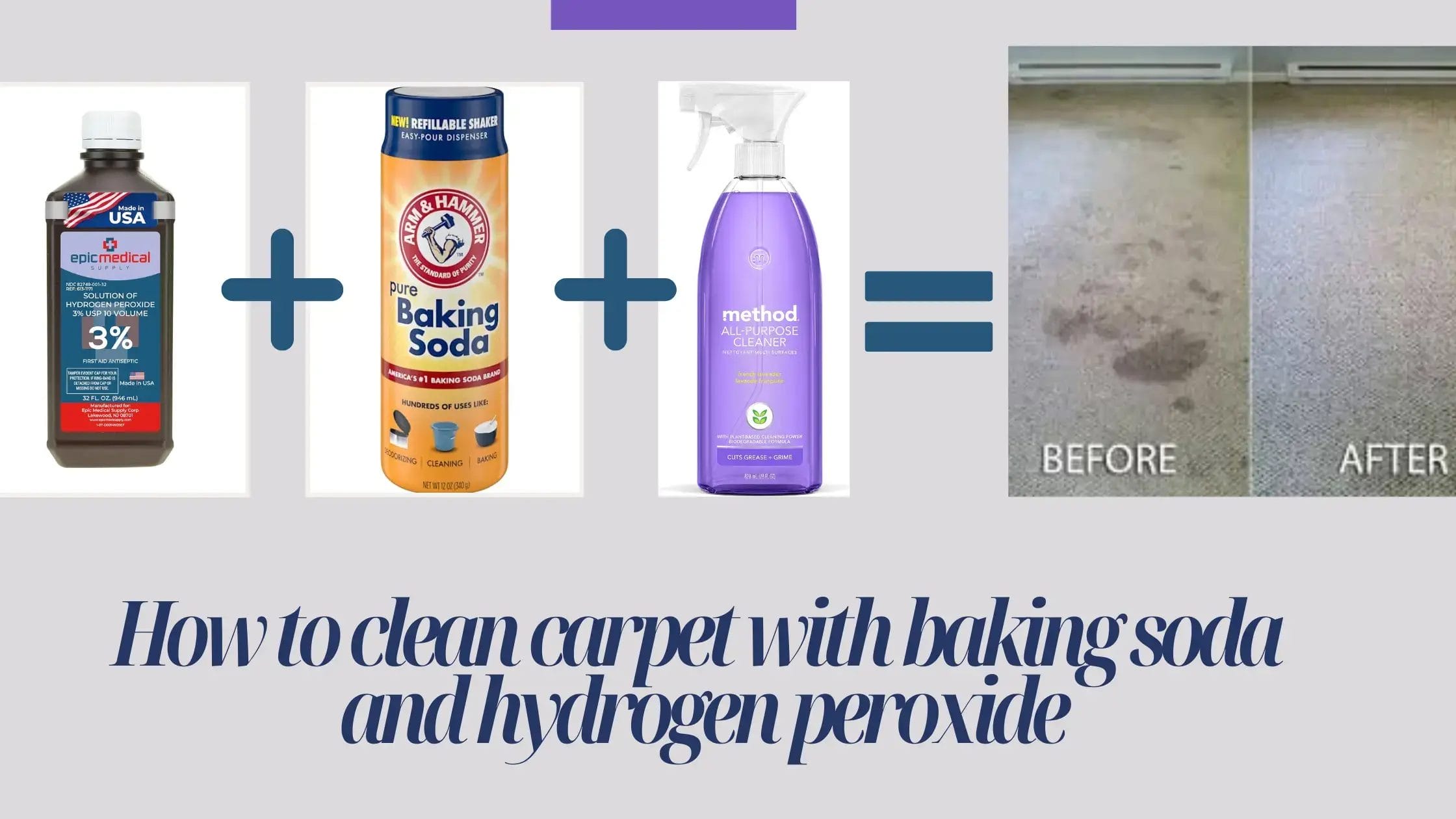 Carpet Cleaning with Hydrogen Peroxide and Baking Soda