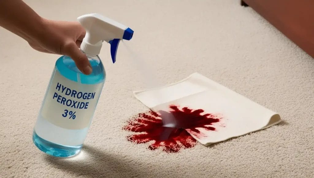 How to get dried blood stains out of carpet