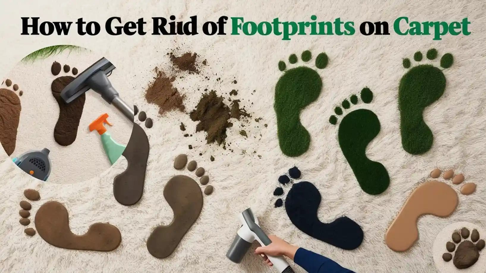 how to get rid of footprints on carpet