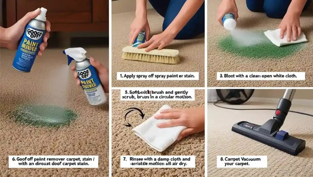 how to get dried spray paint out of carpet