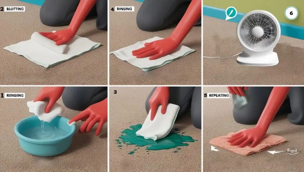 how to remove dried emulsion paint from carpet