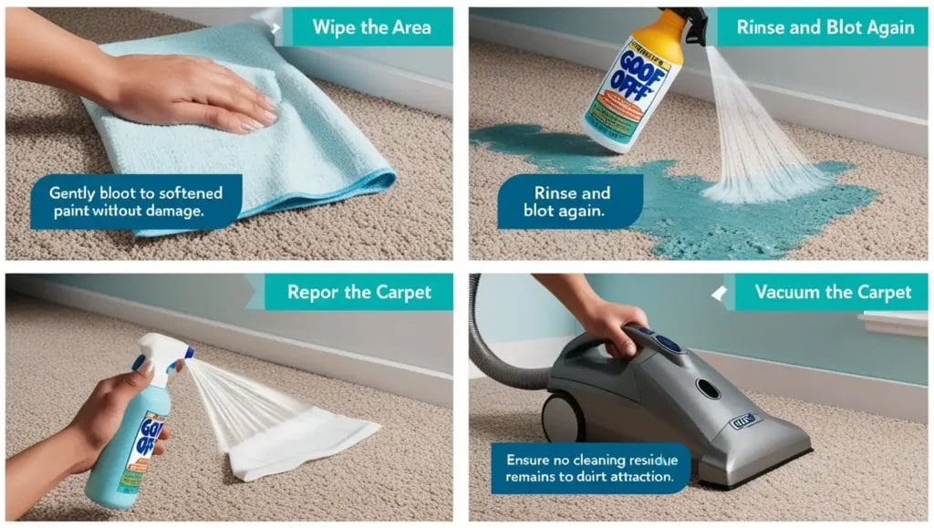 how to get washable dried paint out of carpet