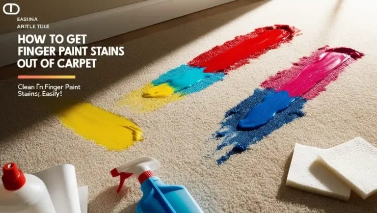 How to get washable finger paint out of carpet