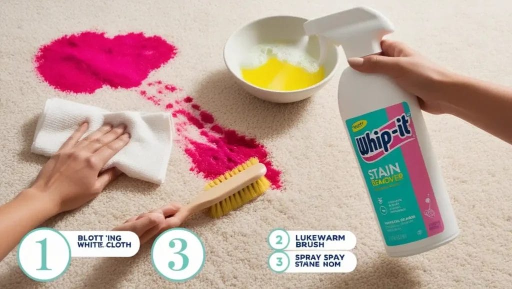 how to get food coloring out of carpet