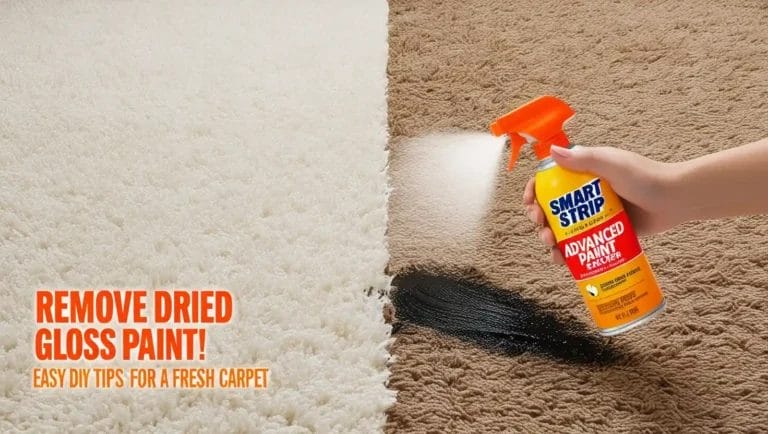 how to get dried gloss paint out of carpet