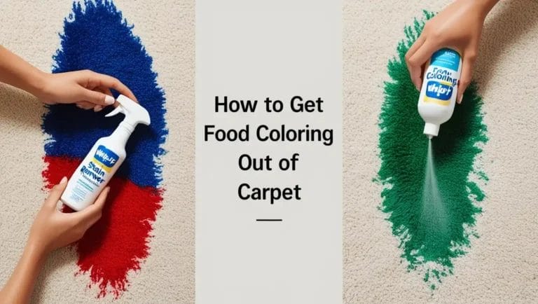 how to get food coloring out of carpet